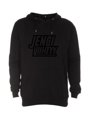 Lärvinen - Jengi viihtyy - black on black - huppari, musta