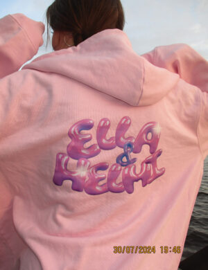 Ella ja Helmi - Kesädrop - Lasten huppari, vaaleanpunainen