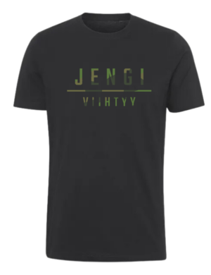 Lärvinen - Jengi Viihtyy - Camo - t-paita, musta