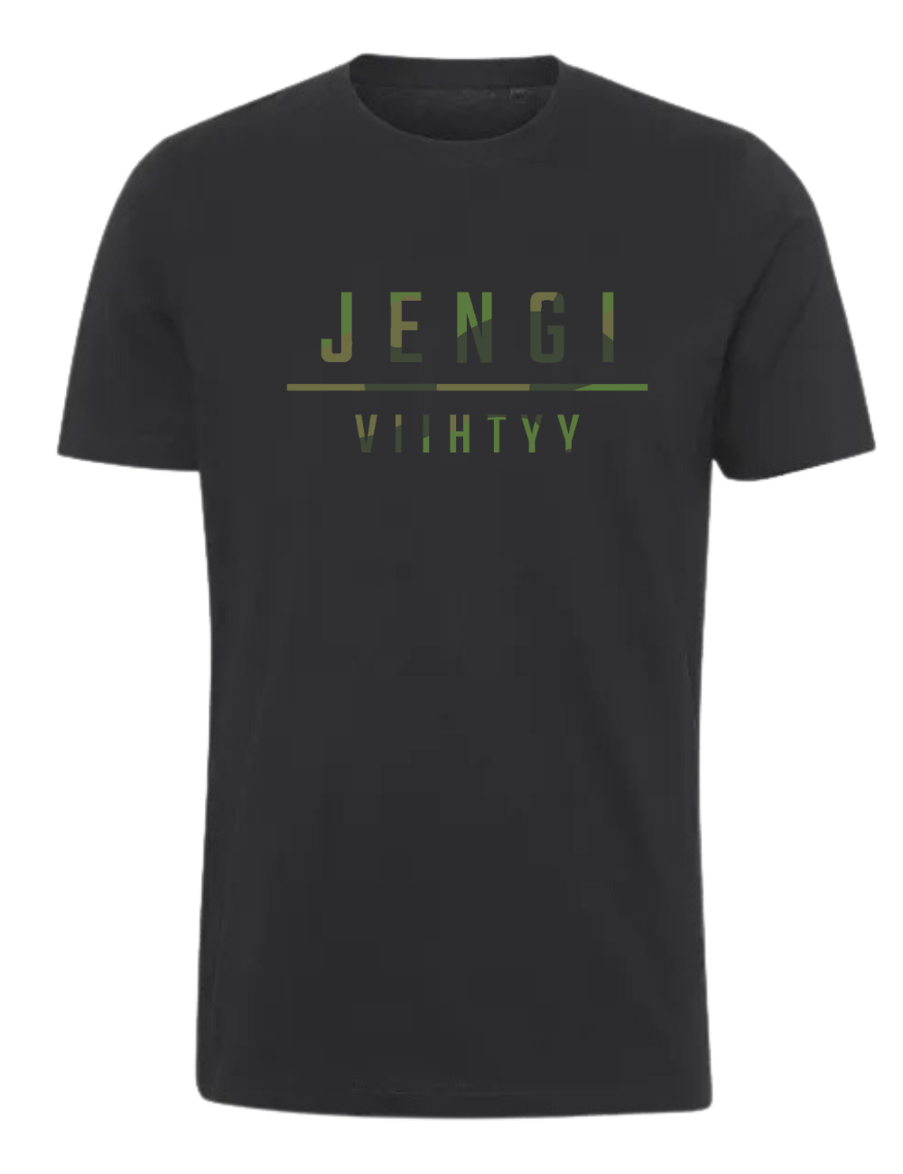 Lärvinen - Jengi Viihtyy - Camo - t-paita, musta