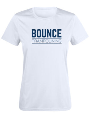 Bounce - Trampolining- Tekninen t-paita, valkoinen