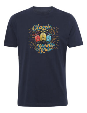 Skootterikerhokauppa - SSC - Classic Scooter Rider - t-paita, navy