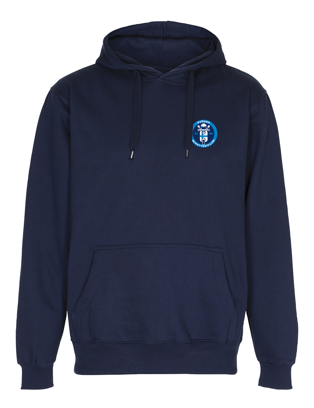 Skootterikerhokauppa – SSC 2026 – rintalogo – huppari, navy