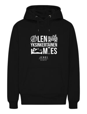 Lärvinen - Jengi Viihtyy - Yksinkertainen mies - Huppari - musta