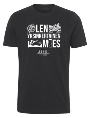 Lärvinen - Jengi Viihtyy - Yksinkertainen mies - t-paita, musta