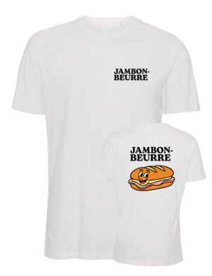 Burgerimiehet - Jambon-Beurre - T-paita, valkoinen