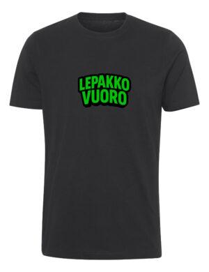 Lepakkovuoro - Vihreä logo - T-paita, musta