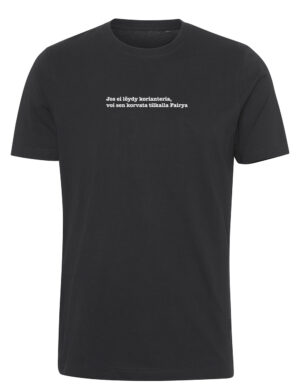 OnePot - korianteri tekstilogo - t-paita, musta