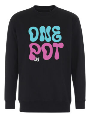 OnePot - värikäs logo - college, musta