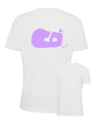Memerch67 - t-paita - lilalogo, valkoinen