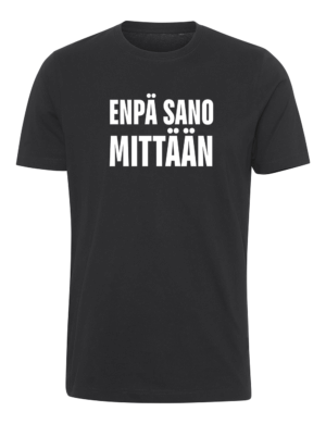 Vilma Nissinen - enpä sano mittään - tekstilogo - t-paita, musta