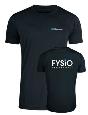 Suomen Fysioterapeutit - tekninen t-paita, musta