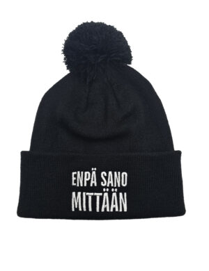 Vilma Nissinen - enpä sano mittään - tupsupipo, musta