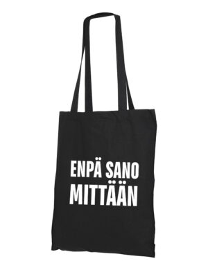 Vilma Nissinen - enpä sano mittään - kangaskassi, musta