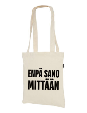 Vilma Nissinen - enpä sano mittään - kangaskassi, nature