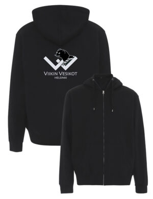 Viikin Vesikot - huppari vetoketjulla, musta