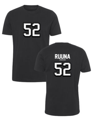 Lepakkovuoro - Ruuna - t-paita, musta / Omalla numerolla
