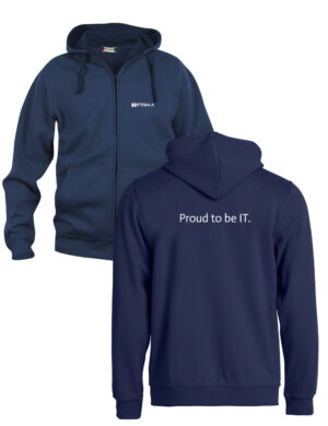 Tietoala - Proud to be IT - Huppari vetoketjulla, navy