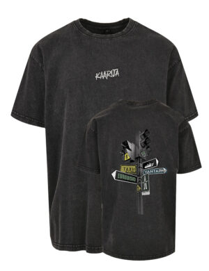 Käärijä - Trafik!Lights - Acid Washed Oversize t-paita