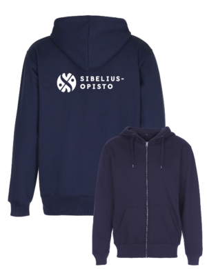 Sibelius-opisto - Huppari vetoketjulla, navy sininen