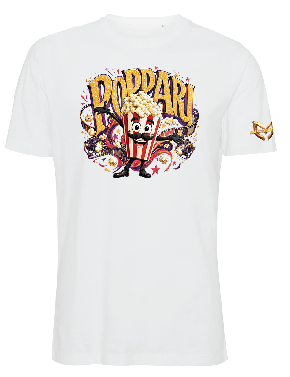 Masked Singer - Poppari - T-paita, valkoinen