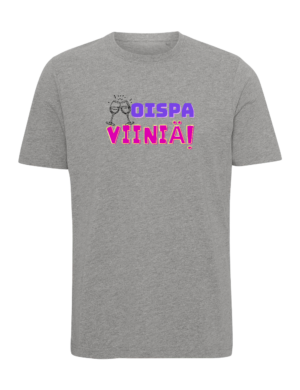 Viiniakatemia - Oispa viiniä - T-paita, harmaa