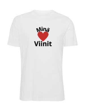 Viiniakatemia - Minä <3 viini - T-paita, valkoinen